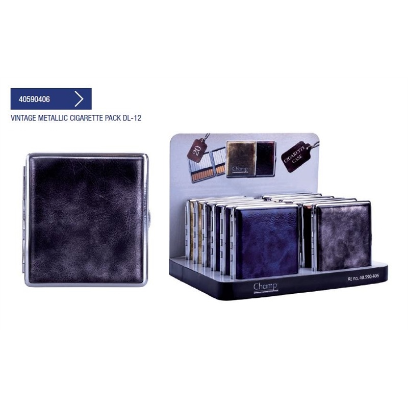 CHAMP VINTAGE METALLIC CIG CASE DL-12-1